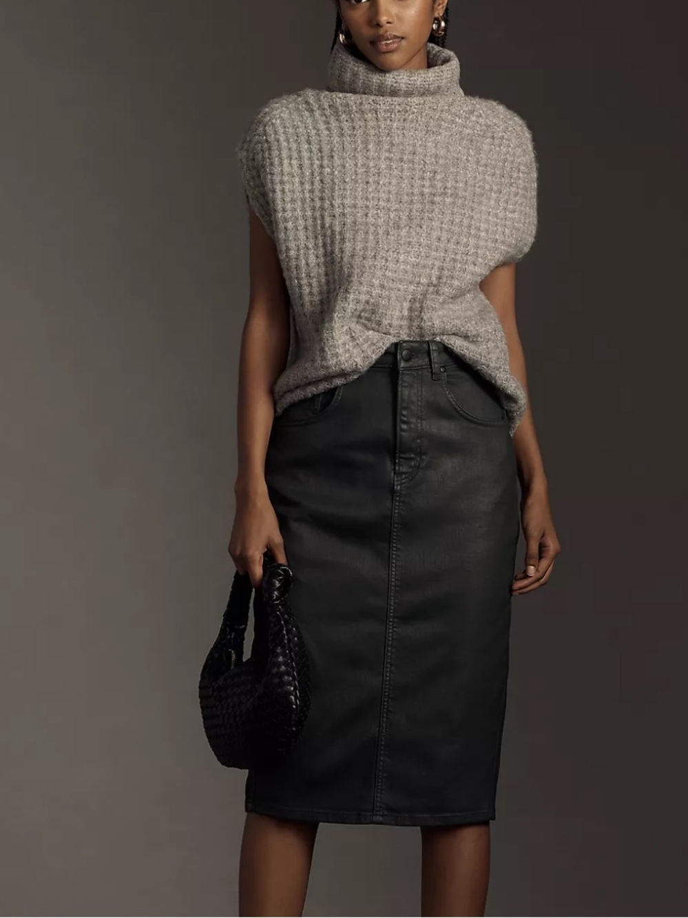 Anthro Pilcro coated denim pencil skirt 4